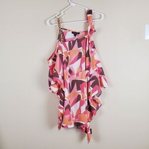 Audrey Lane Cold Shoulder BlouseSize 1X